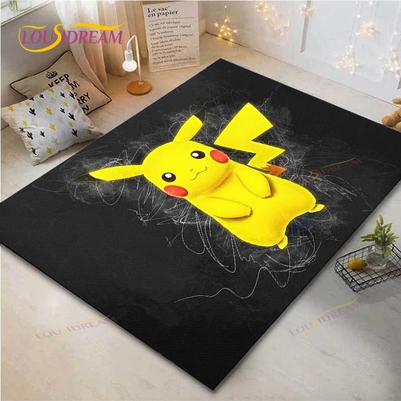 Pokémon Pikachu Teppich Wohnzimmer Schlafzimmer Bettvorleger Arbeitszimmer Computerstuhl Heimtextilien Fußmatte Teppich
