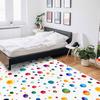Color Polka Dot Washable Area Rugs Abstract Watercolor Bubbles Modern Non Slip Rugs for Living Room Bedroom, Low Pile Floor Mat