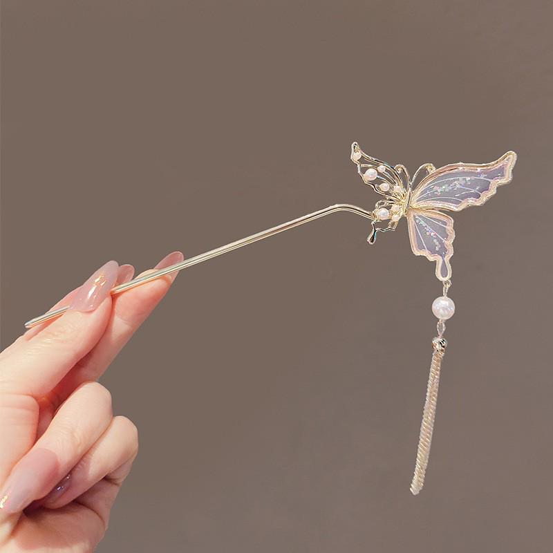 Tassel Flower Hairpin: Elegant Chinese Style Hanfu & Qipao Hair Accessory for Women