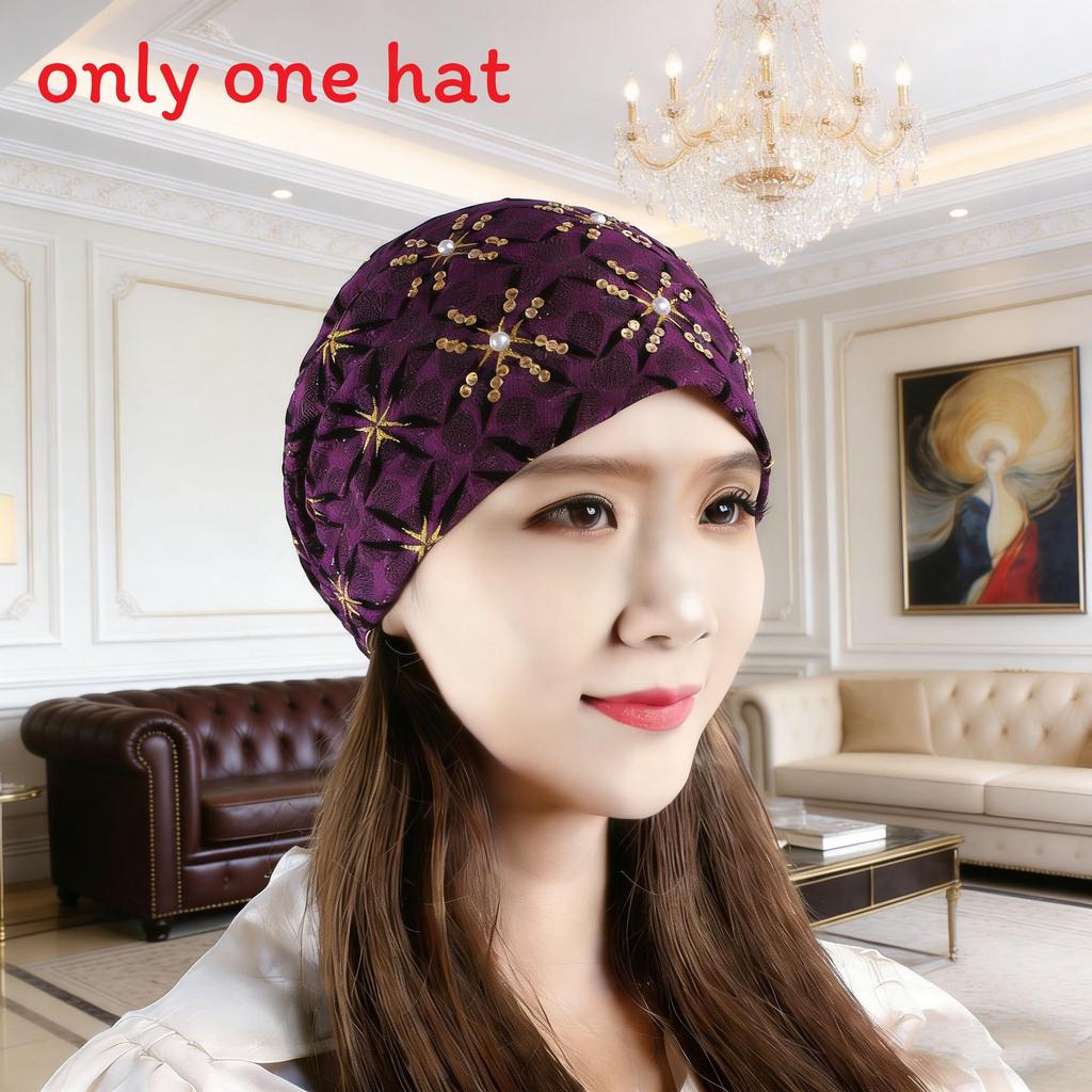 Stitched Embroidered Flap Hat For Women Spring Autumn Fashion Trendy Headwear