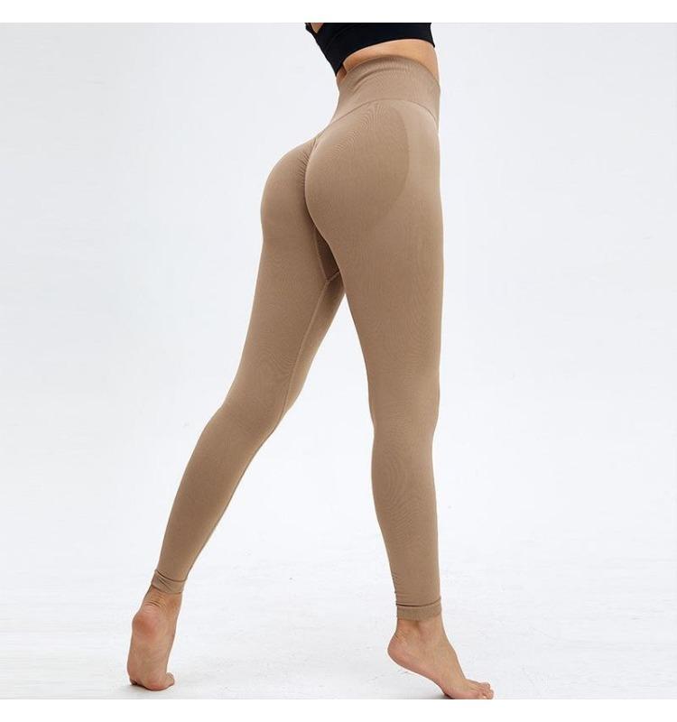 Women's Fitness Women's Workout Sexy Push lim Hips Lift  Waist Leggings Seamless Leggings SHigh Stretch