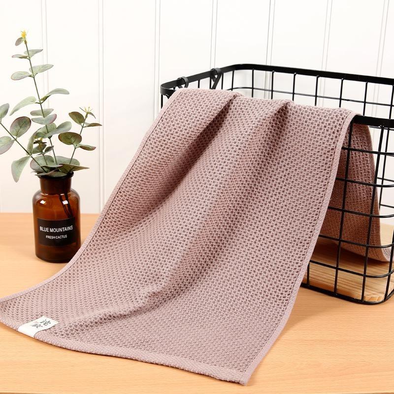 1PC Cotton Hand Towels Plaid Hand Towel for Face Care Waffle Towel for Bath Cotton Towel