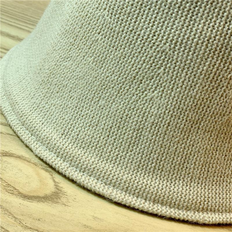 Simple Double-layer Knitted Fisherman's Hat for Children To Keep Warm In Autumn and Winter, Double-sided Bucket Hat, Solid-color Wool Basin Hat