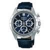 SEIKO SELECTION SBTR019 Herrenarmbanduhr batteriebetrieben Quarz-Chronograph Lederarmband blaues Zifferblatt Datumsanzeige 24-Stunden-Zeiger ausgestattet Mode