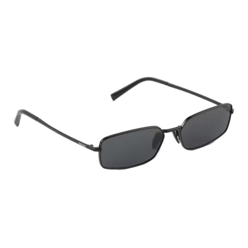 Prada [Available Prescriptions] Solid Color Design Rectangular Sunglasses Women's Black