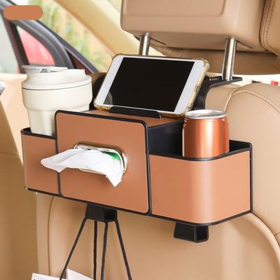 Organizador de Caixa de Armazenamento Yousheng para Carro com Porta-Lenços Porta-Copos Duplo Bolso para Celular Caixa de Armazenamento Resistente à Água para Banco Traseiro para SUV Sedan Uso em Viagem