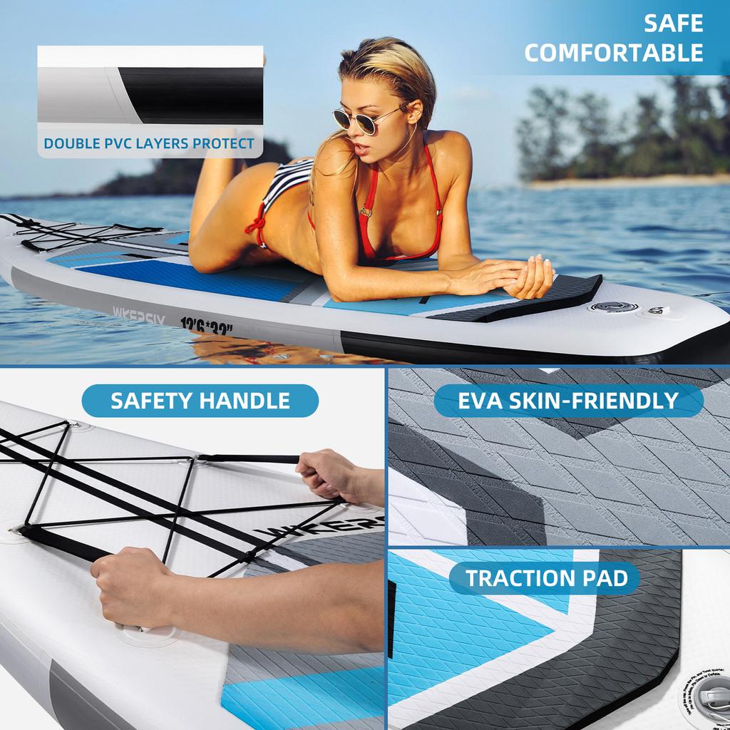 Placă gonflabilă Stand Up Paddleboard SUP Placă de surf SUP cu grosime de 6 inci Set de surf cu plăci de paddleboard