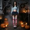 Scary Halloween Costume for Women Blood Print Women, Apron, Hooded Detailed Palm Outfit Cloak, Stockings Outfits Cosplay Parties, Haunted House Events