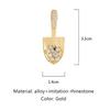 2 Piezas Mujeres Niñas Elegante Color Dorado Broches de Pala Pines Clásico Pequeño Tamaño Insignias Creativas Ramillete Fiesta Boda Hebilla