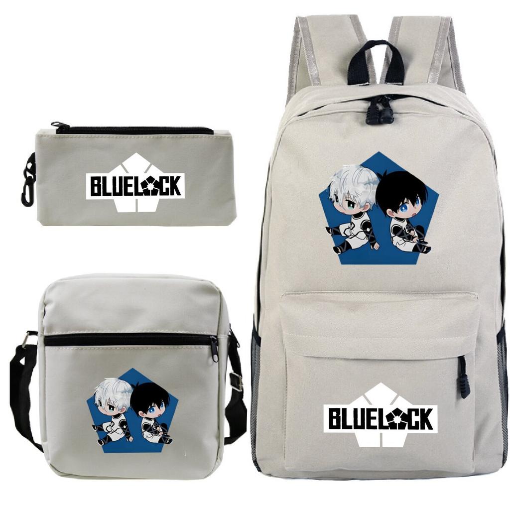 Japanese Cartoon Peripheral Printing Children'S Schoolbag, Primary And Secondary School Student Stationery Set, Shoulder Backpack Three-Piece Set