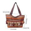 Ethnic Style Women Shoulder Crossbody Bag with Large Capacity Fashionable & Simple Tote Bag Women Commuting Tote Bag  Red