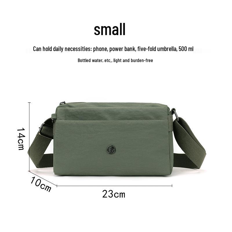 2025 New Women's Lightweight Multi-Layer Crossbody Canvas Bag - Korean Casual Shoulder/Small Bag