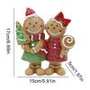 Couple Christmas Gingerbread Man Decoration Resin Gingerbread Man Ornament Christmas Party Home Decoration Gift
