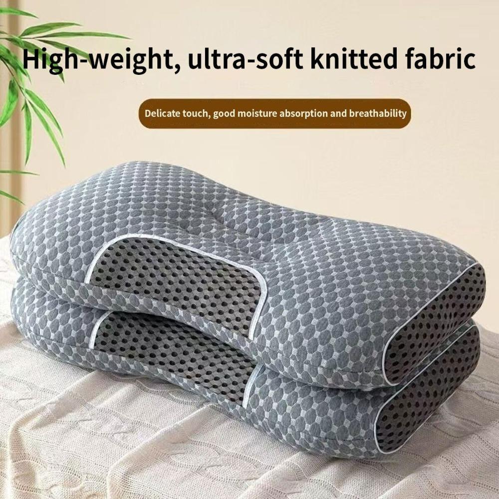 Breathable Neck Protection Pillow Knitted Cotton Orthopedic Sleep Pillow  Home Bedroom Bedding