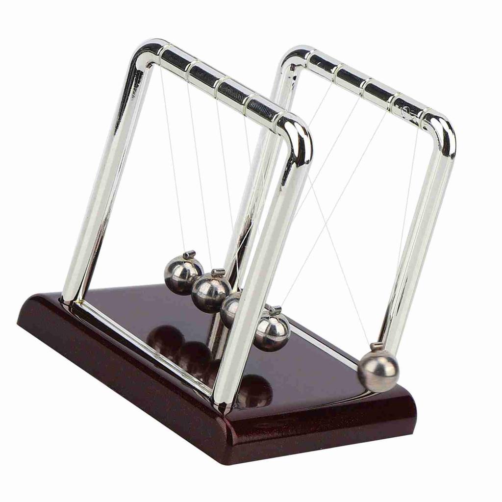 Square Shape Balance Pendulum Ball Toy Home Office Desk Table Ornament Gift (S)