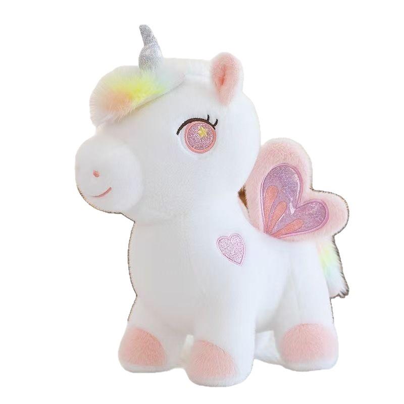 Colorful Pegasus Unicorn Plush Doll: Angel Wing Pillow Gift for Girls