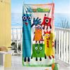 Numberblocks Customize Your Name Beach Towel Super Soft & Absorbent Suitable for Swimming Gym Camping Yoga Vacation