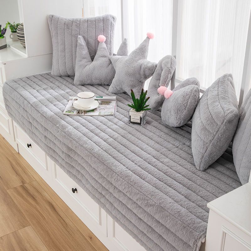 Bay Window Mat Window Sill Bedroom Mat Blanket Ins Wind Plush Balcony Mat Light Luxury  New High-End Four-Season Universal