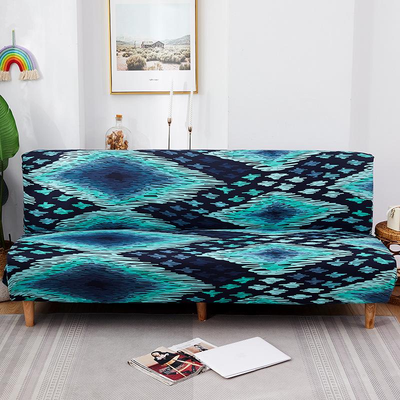 Universal Printed Sofa Cover for Armless Folding Sofas