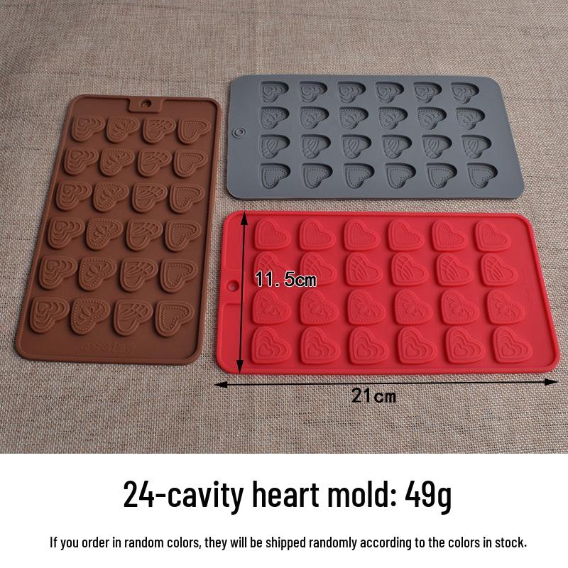 15-Cavity Heart-Shaped Silicone Mold for Chocolate, Candy, Cake, Ice Cubes, or Epoxy.