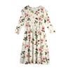 Girls' Tiered Ruffle Dress - Long Sleeve Printed Maxi With Pockets