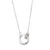 Fashion Light Luxury Dainty  925 Silver Color Diamonds Inlaid Circle Rings Pendant Choker Necklace Gift for Women