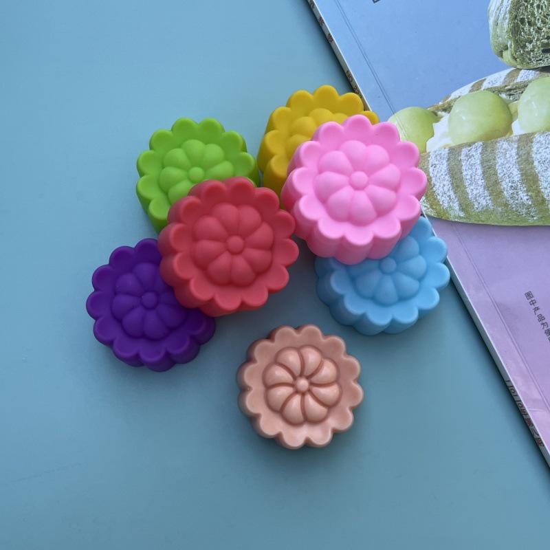 Colorful Silicone Rose Baking Molds - 5CM Cake & Muffin Cups, Pudding, Jelly, and Soap Molds
