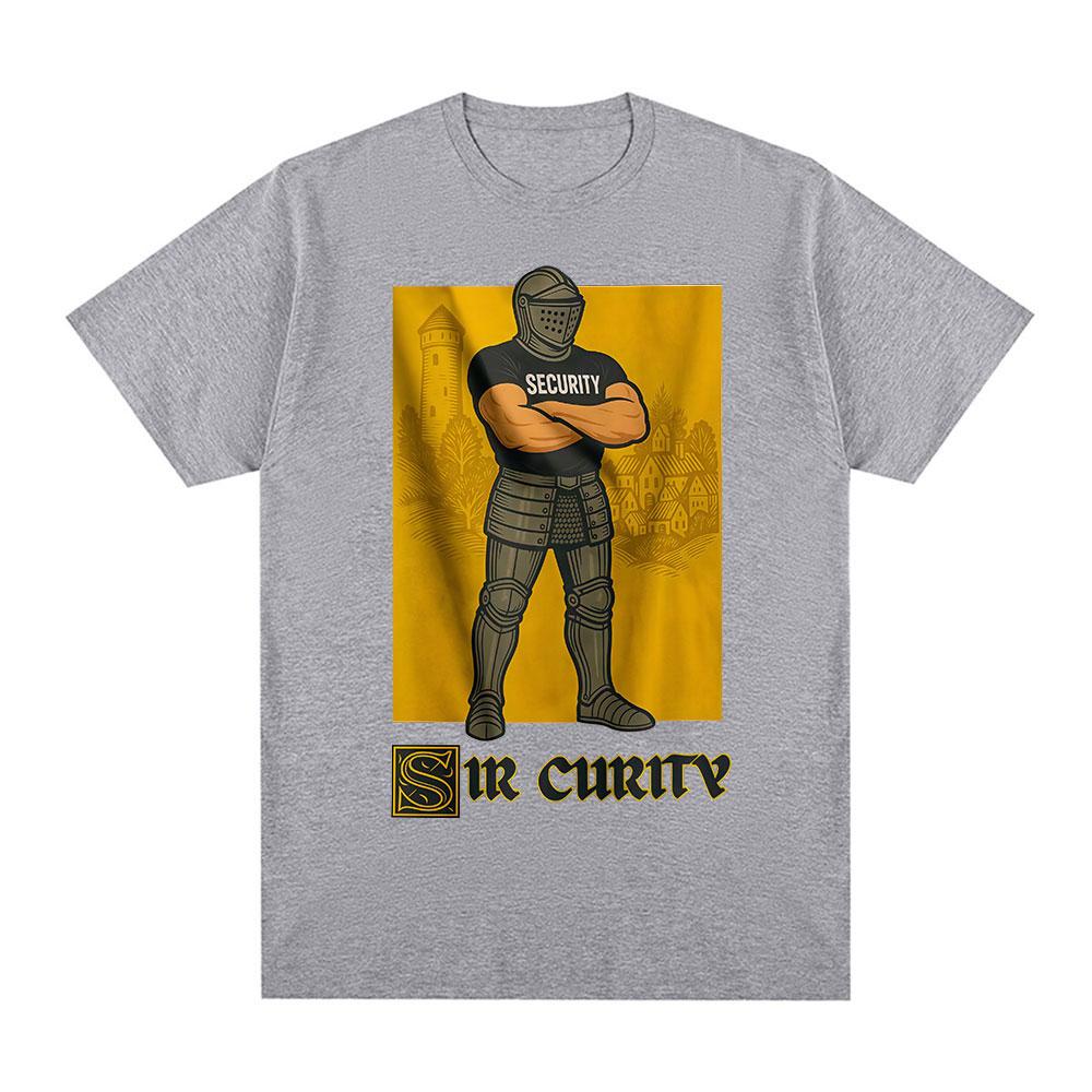 Sir Curity Funny Knight Meme Graphic T-shirts Unisex's Women Clothing Cotton Casual Oversized Short Sleeves T Shirts Streetwear
