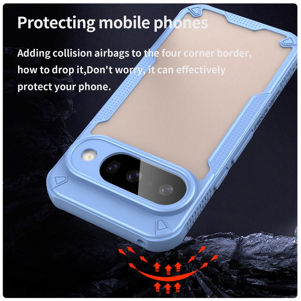 For Google Pixel 10 Back Cover WANLONFENG MFFJ2 Series TPU+Acrylic Phone Case with 2PCS Tempered Glass