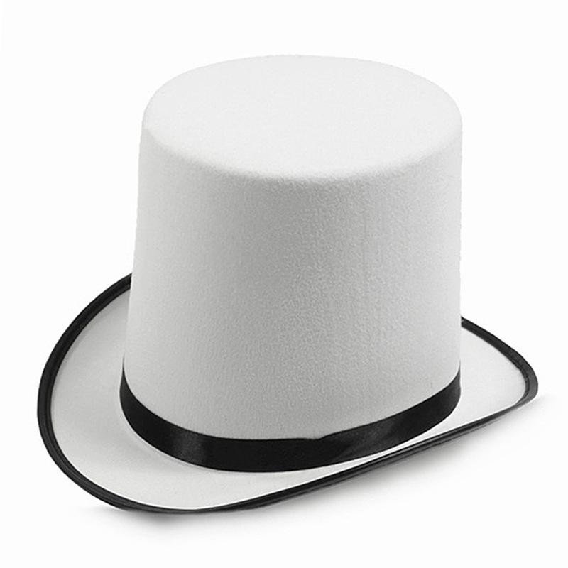 High hat retro British gentleman jazz hat magician hat show sequined hat rain high hat non-woven