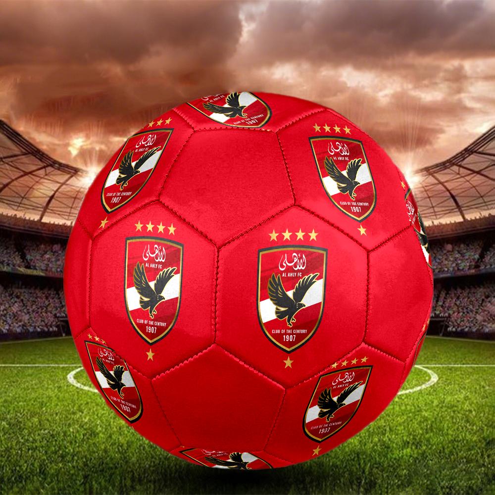 Al Ahly Sporting Club Soccer Ball, colorful, suitable for all ages, machine-stitched, PVC material, competition grade, durable and high bounce