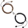 2 stuks/set Hartvormige Magneet Hanger Armband Koppels Liefde Betekenisvol Natuursteen Armbanden Sieraden 8MM Elastische Pulsera Cadeau Nieuw