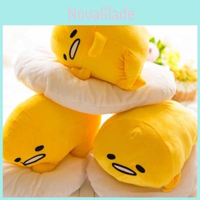 Entzückendes Niedliches Liegendes Gudetama Faules Ei Motchiri 15" Plüschtier Stoffkissen Kissen Für Ultimativen Komfort