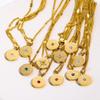 12 Geburtsstein Halskette Wind Minimalistisch Geburtsstein Pullover Kette Galvanisiert 18K Gold