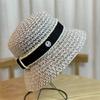 Bucket Letters Fisherman Hat Straw Hat Women Spring Summer Outing Shade Day System