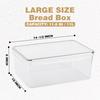 Tiawudi 2 Pack Large Bread Box for Kitchen Countertop, Airtight Bread Storage Container for Homemade Bread and Bakery Loaf, Plastic Bread Keeper,