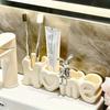 Porte-brosse à dents en céramique, Porte-brosse à dents créatif pour salle de bain, Organisateur de comptoir de salle de bain autoportant, Étagère de rangement pour brosse à dents et dentifrice
