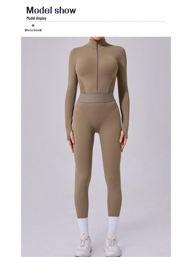 Salopetă Yoga & Alergare de Înaltă Rezistență cu Acoperire Completă, Stil European & American 80426