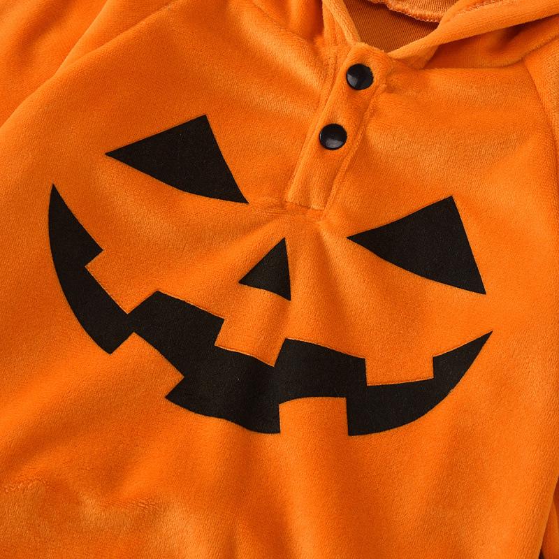 Infant & Toddler Halloween Pumpkin Onesie Romper for Boys & Girls
