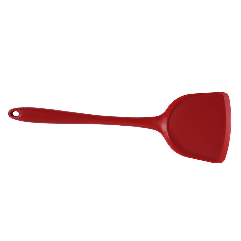 Silikon Spatula Isıya Dayanıklı Yapışmaz Mutfak Pişirme Spatulası Rahat Saplı Tencere