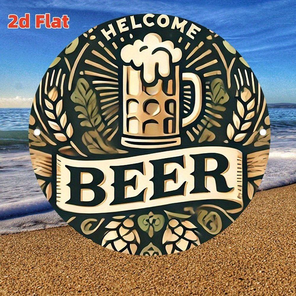 Segno in Latta Metallico Birra Decorazione Murale 20x30cm