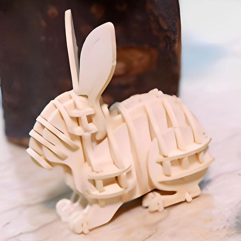 3D Animal Puzzle Model Assembly Toy Educational Ocean Biology DIY Wooden Craft Unfinished Hobby Puzzle Toy