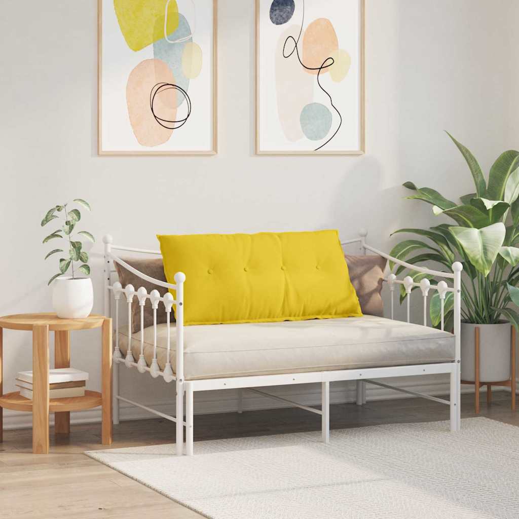 Back Cushion Light Yellow 100 x 19 x 50 cm Fabric