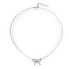 Bow versatile necklace women's sweet temperament collarbone chain simple and high-end summer necklace accessories