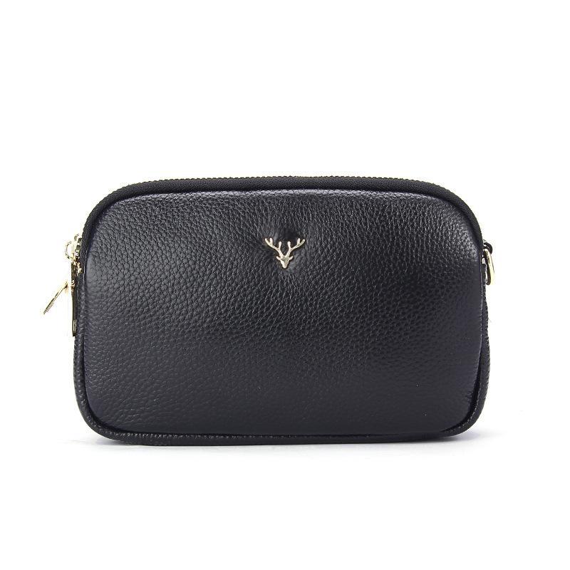 

Johnature 2022 новые универсальные сумки на плечо женские маленькие повседневные клатчи из натуральной кожи из мягкой натуральной яловой кожи однотонная ручная сумка чёрный