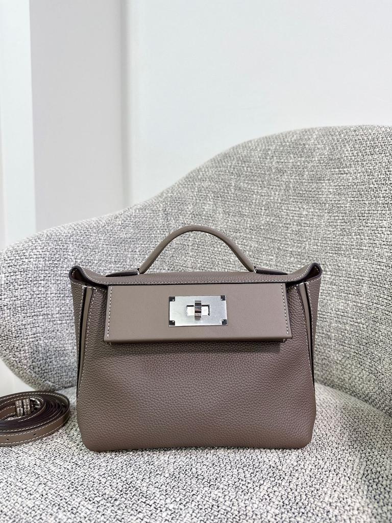 Togo cowhide 2424 bag lychee pattern shoulder bag hand bag high-end dumpling bag portable messenger bag female