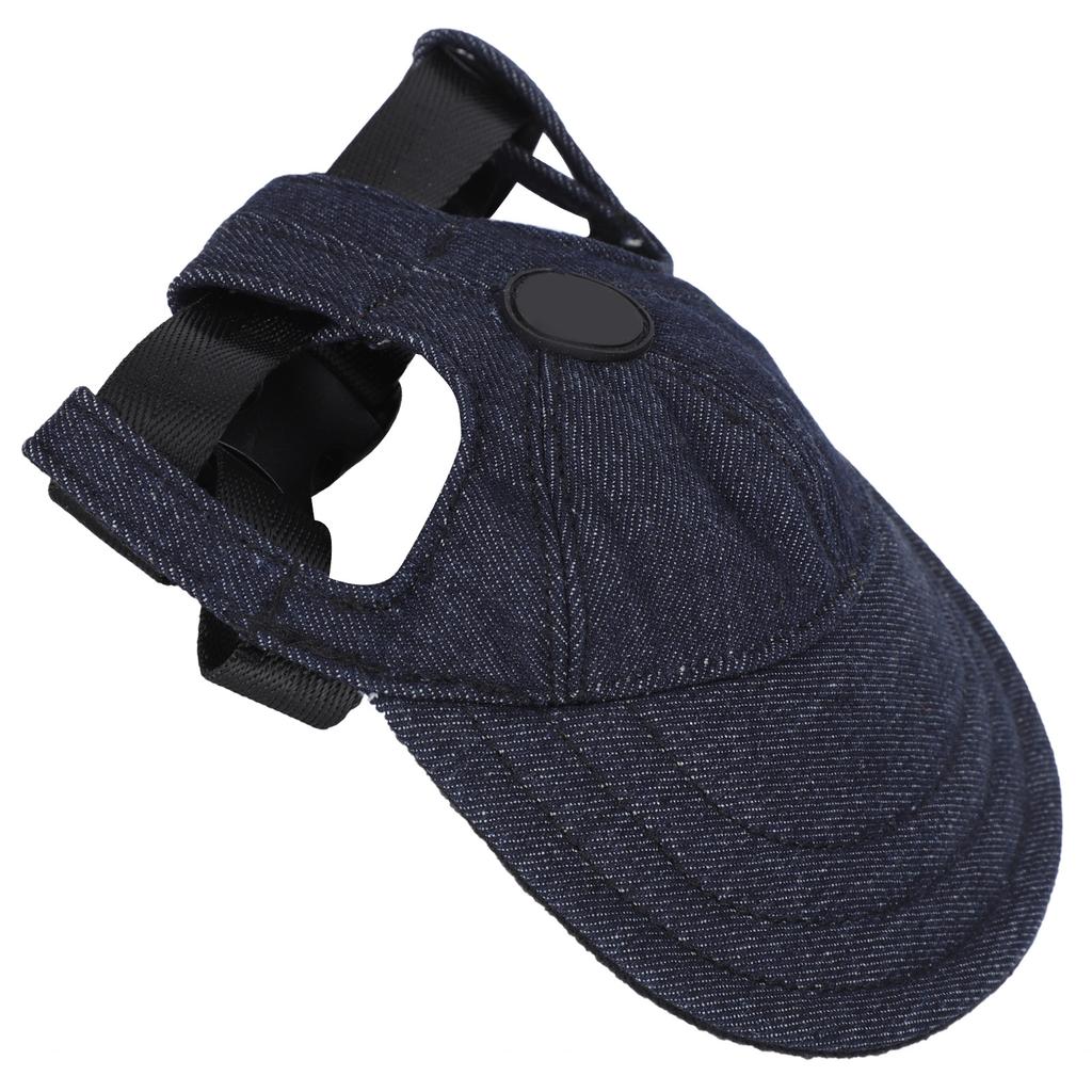 Pet Four Seasons Sunshade Baseball Hat Fashionable Adjustable Lightweight Dogs Peaked Cap Denim Blue S