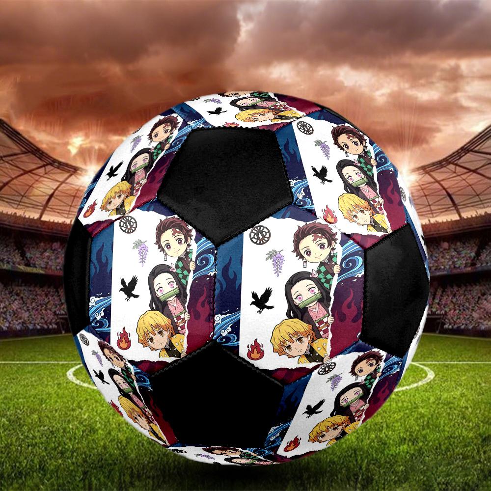 Soccer Ball Colorful Machine Stitched PVC Size 5 Team Training Competition Ready Durable High-Bounce Cool Sports Gift