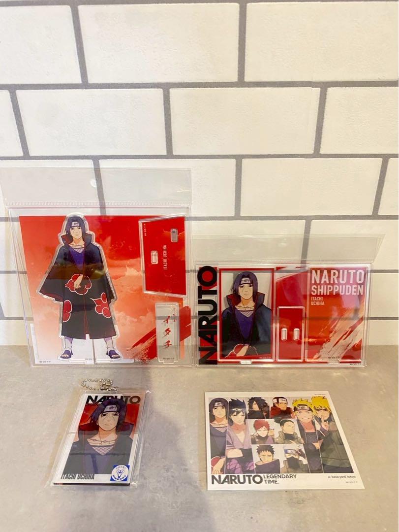 

[USED] NARUTO Baseyard Acrylic Stand Acrylic Keychain Bonus Itachi 4 Pieces
