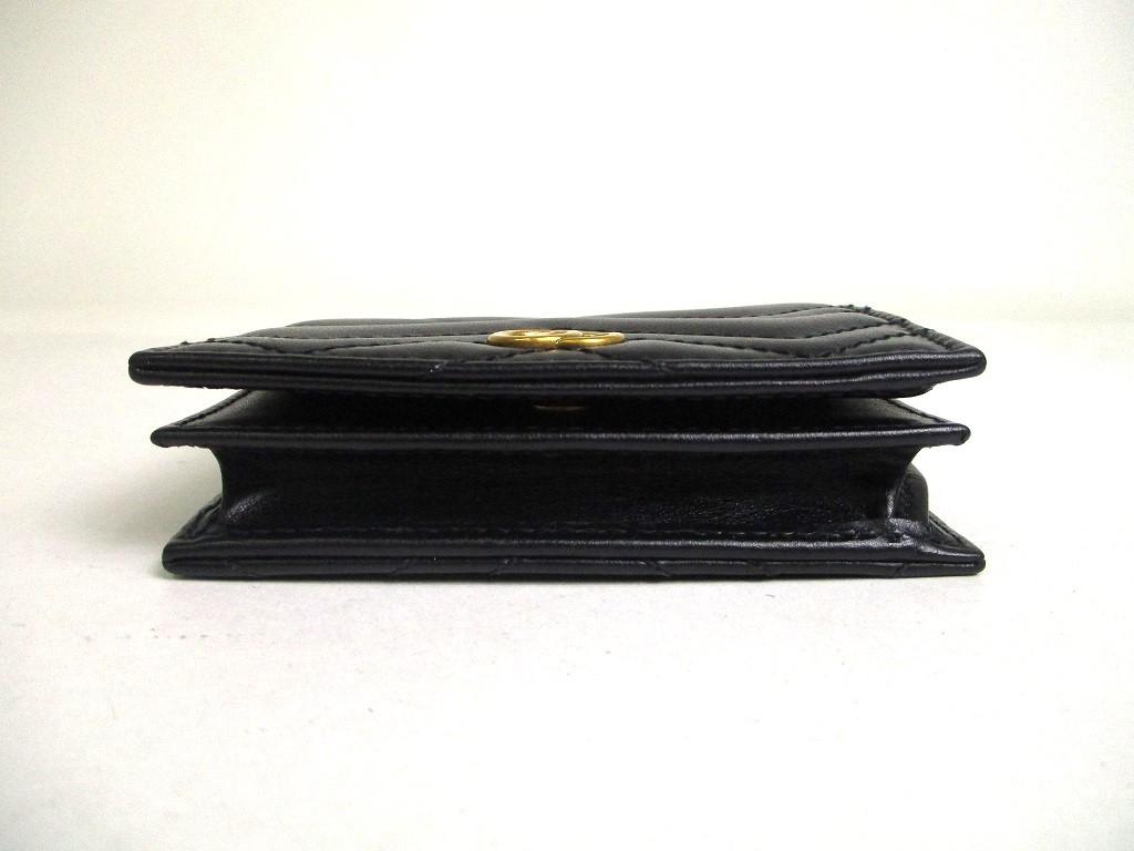 Authentic GUCCI GG Marmont Black Leather Bifold Wallet Compact Wallet #a451  Refurbished